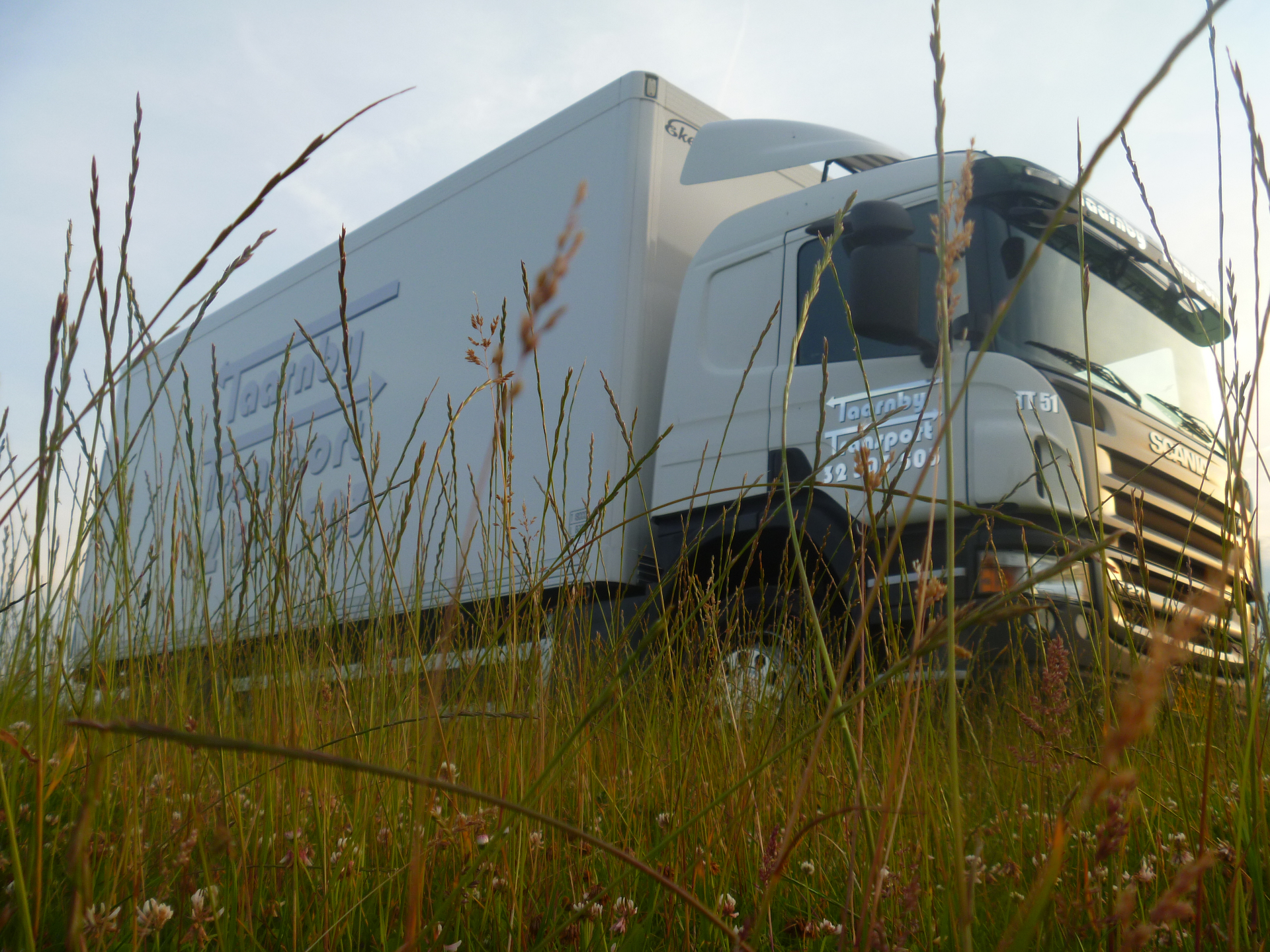 Taarnby Transport lastbil i naturen